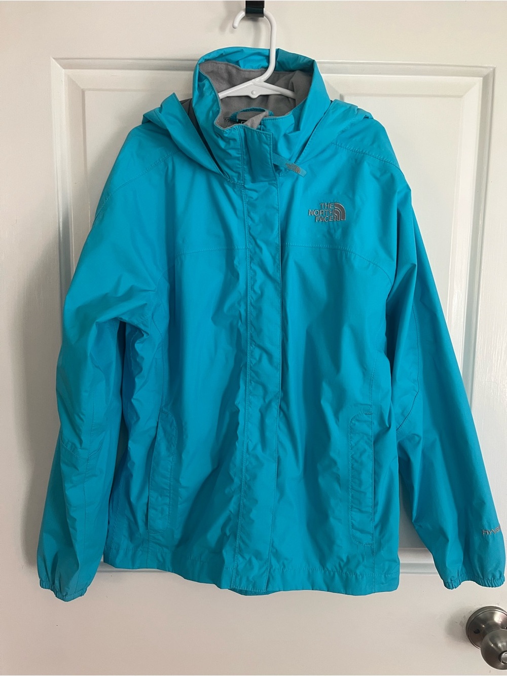 The North Face Resolve Blue Hooded Kids Rain Jacket